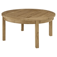 Marina Outdoor Patio Coffee Table - Natural, Round 