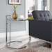 Eileen Gray Side Table with Tempered Glass Top - EEI-125-SLV
