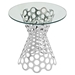 Arrange Side Table - Glass Top, Silver - EEI-2106-SLV