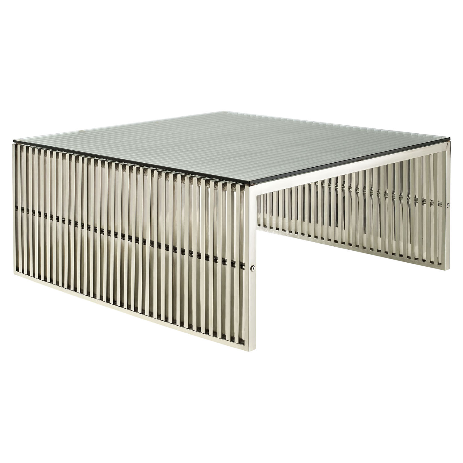 Gridiron Coffee Table - Silver 