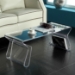 Acrylic Rectangle Coffee Table with Magazine Holder - EEI-562