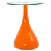 Teardrop Side Table with Round Glass Top - EEI-564