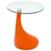 Teardrop Side Table with Round Glass Top - EEI-564