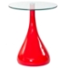 Teardrop Side Table with Round Glass Top - EEI-564