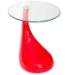 Teardrop Side Table with Round Glass Top - EEI-564