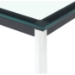 LC10 Square Glass Top End Table - EEI-571-BLK
