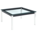 LC10 Square Glass Top End Table - EEI-571-BLK