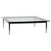LC10 Square Glass Top Coffee Table - EEI-572-BLK