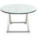 Criss Cross Oval Glass Coffee Table - EEI-659