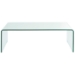 Transparent Bent Glass Coffee Table - EEI-660-CLR