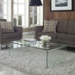 Transparent Bent Glass Coffee Table - EEI-660-CLR