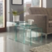 3 Piece Glass Nesting Table Set - EEI-661-CLR