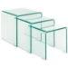 3 Piece Glass Nesting Table Set - EEI-661-CLR