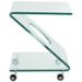 Rolling Z Clear Glass Side Table - EEI-681-CLR