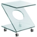 Rolling Z Clear Glass Side Table - EEI-681-CLR