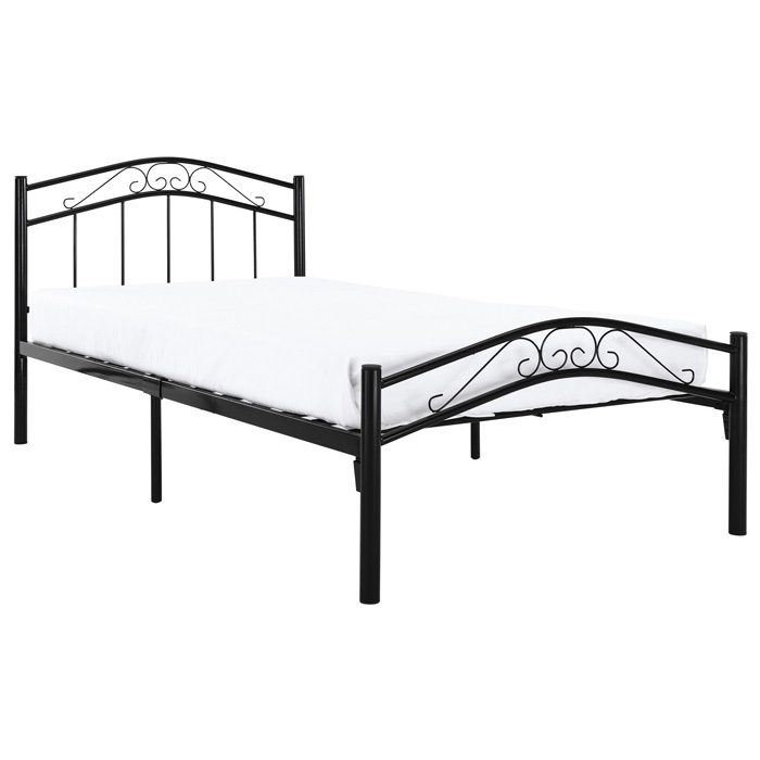 Townhouse Twin Iron Bed - Scrolls, Black 