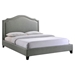 Charlotte Nailhead Queen Bed - Gray - EEI-5045-GRY-SET