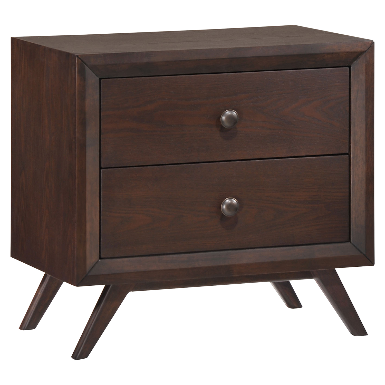Tracy 2-Drawer Nightstand - Cappuccino 