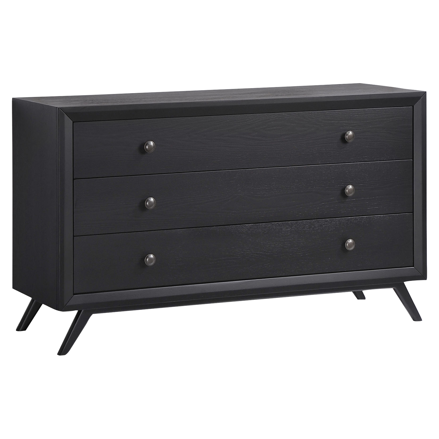 Tracy 3-Drawer Wood Dresser - Black 