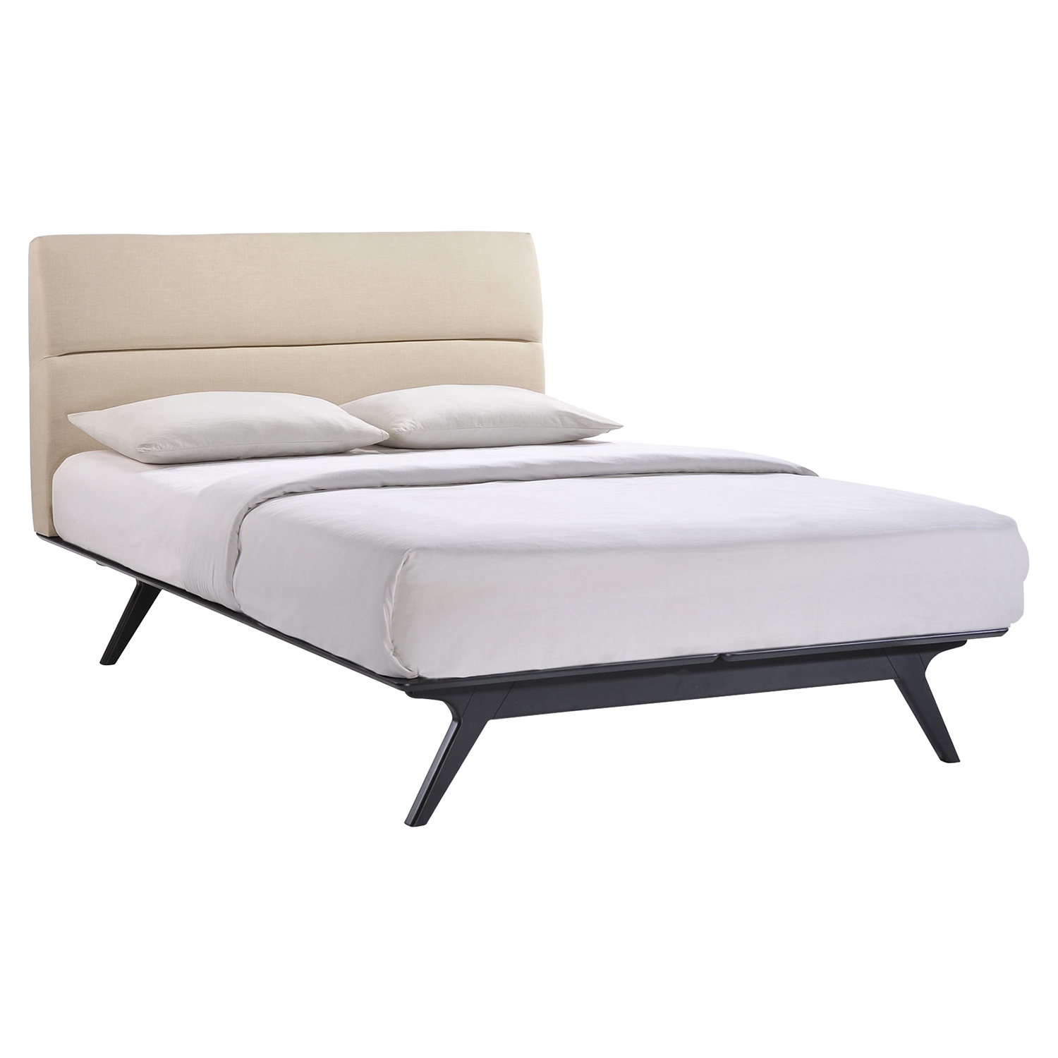 Addison Platform Bed - Black, Beige 