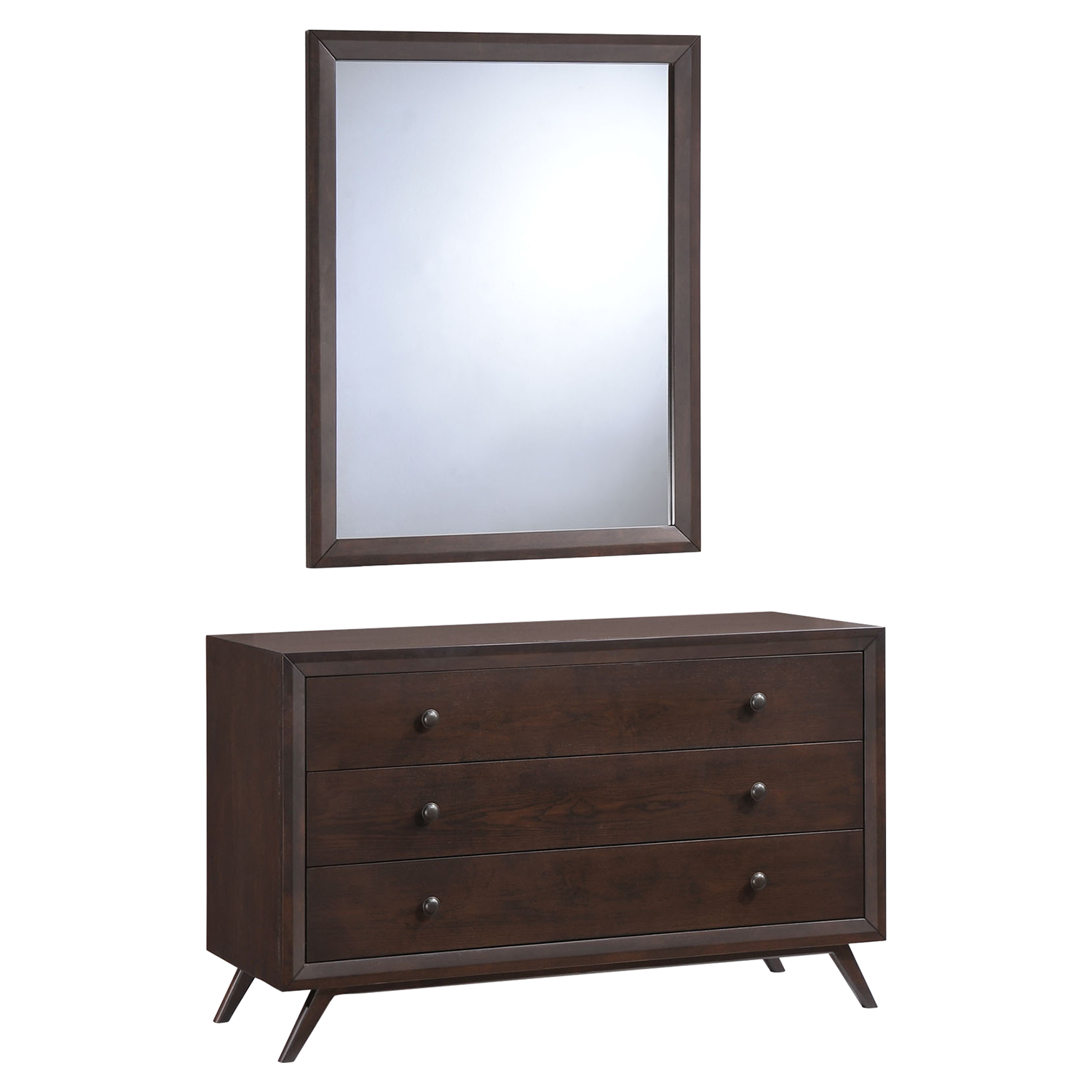 Tracy Dresser and Mirror - Cappuccino 