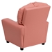 Upholstered Kids Recliner Chair - Cup Holder, Pink - FLSH-BT-7950-KID-PINK-GG