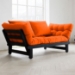 Beat Convertible Futon Set - Black Finish Wood Frame - FF-BEATBL1