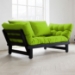 Beat Convertible Futon Set - Black Finish Wood Frame - FF-BEATBL1
