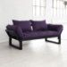 Edge Multi-Positional Futon Set - Black Wood Frame - FF-EDGEBL1