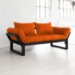 Edge Multi-Positional Futon Set - Black Wood Frame - FF-EDGEBL1