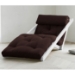 Figo Futon Chaise Lounge with White Frame - FF-FIGOWH1