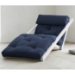 Figo Futon Chaise Lounge with White Frame - FF-FIGOWH1