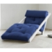 Figo Futon Chaise Lounge with White Frame - FF-FIGOWH1