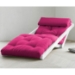 Figo Futon Chaise Lounge with White Frame - FF-FIGOWH1