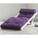 Figo Futon Chaise Lounge with White Frame - FF-FIGOWH1