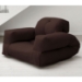 Hippo Convertible Chair with Arms in Chocolate - FF-HIP1002