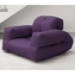 Hippo Sleeper Chair with Arms in Purple - FF-HIP1008