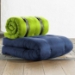 Navy Blue Chair Sleeper with Buckle Up Mattress - FF-BUC1BX003X