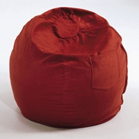 Small Beanbag in Red Micro Suede 