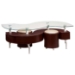 Mayara Coffee Table with Stools - GLO-288C-CT-XX