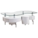 Mayara Coffee Table with Stools - GLO-288C-CT-XX