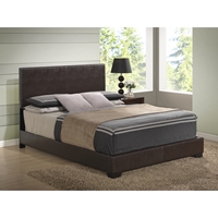 Cameron Leatherette Bed, Brown 
