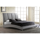 Alejandro Leatherette Bed in Gray