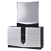 Hudson Dresser - High Gloss Zebra Gray and White - GLO-HUDSON-988-D