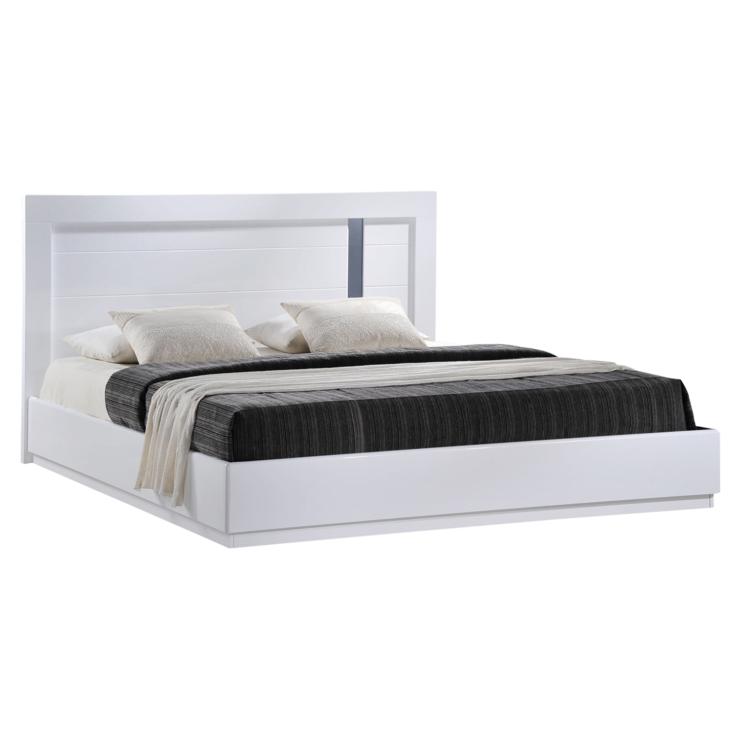 Jody Bed in High Gloss White 
