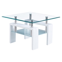 Brooklyn End Table, Glossy White 