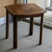 Sunburst Wooden Patio Side Table - INTC-VF-4135