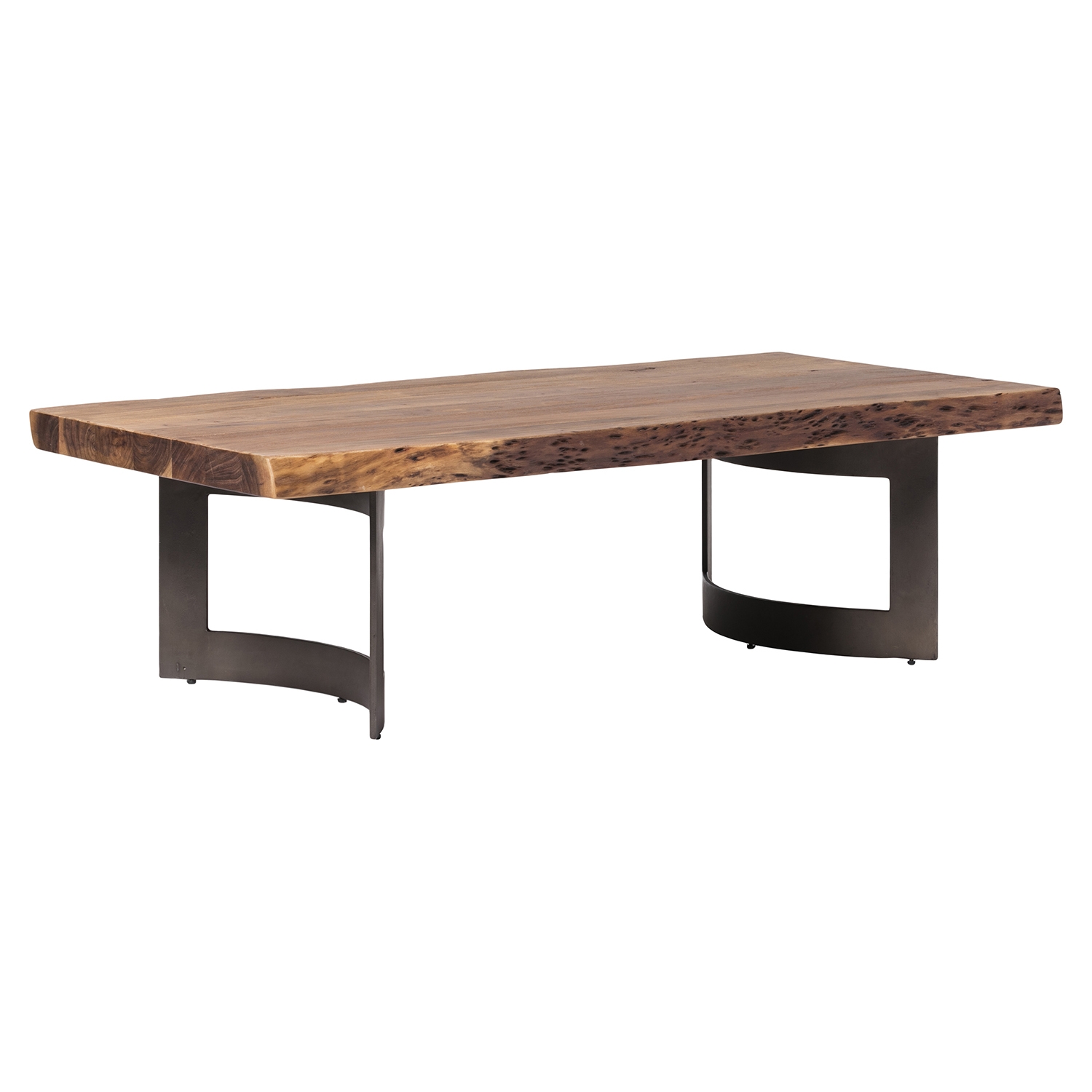 Bent Rectangular Coffee Table - Light Brown 