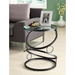Romance Contemporary End Table - Glass Top, Ring Accents - MNRH-I-3317