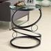 Romance Contemporary End Table - Glass Top, Ring Accents - MNRH-I-3317